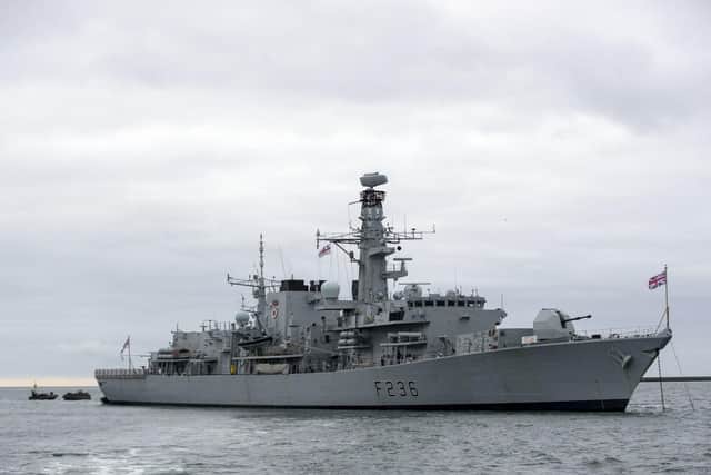 HMS Montrose was forced to position herself between the Iranian vessels an a British vessel in the Strait of Hormuz. Picture: Steve Parsons/PA Wire