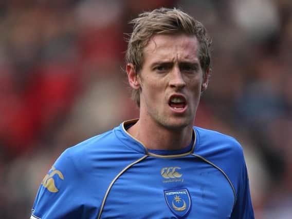 Peter Crouch during his Pompey days. Picture: PA