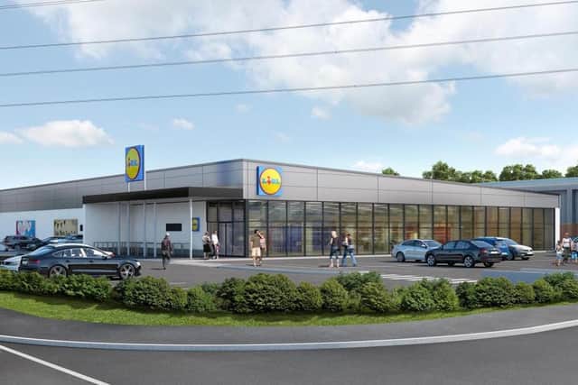 An illustration of Lidl's planned new store