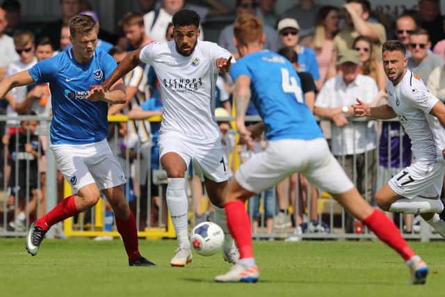 The Hawks' Jonah Ayunga in action against Pompey. Picture: Dave Haines