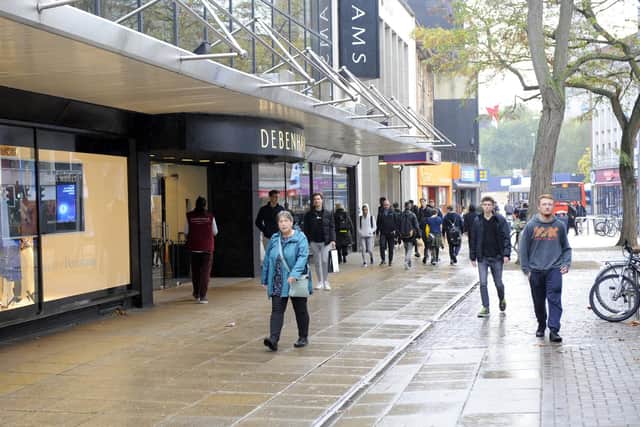 Commercial Road, Portsmouth, on a very wet and rather quiet Wednesday in mid-October 2018
Picture by: Malcolm Wells (181017-6187)