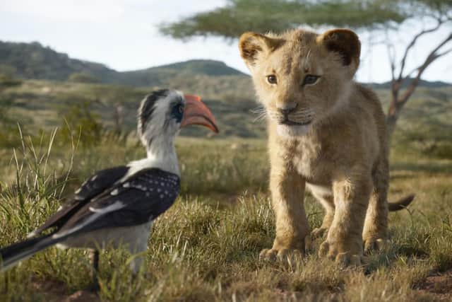 Zazu (voiced by John Oliver) and young Simba (JD McCrary). Picture: PA Photo/Disney Enterprises, Inc.