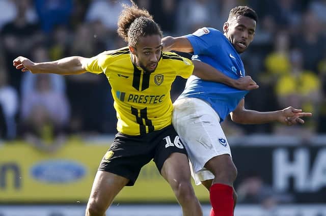 Marcus Harness in action against Pompey. Picture: Daniel Chesterton/phcimages.com