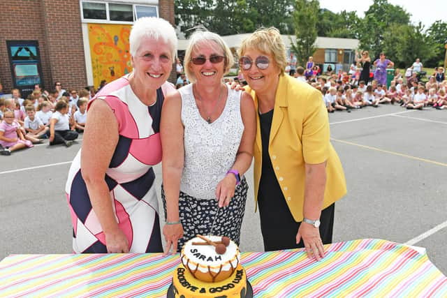 (l to r) Chairperson of governors, Pauline Jeffs, head teacher, Sarah Sadler, and Sue Sansom CEO of the University of Chichester Academy Trust.
Picture: Malcolm Wells (190717-4158)
Professional Photographer
Mobile: 07802-217-569
E: malcolmrichardwells@gmail.com