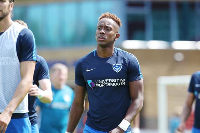 Jamal Lowe at Stevenage today. Picture: Joe Pepler/Toby Pepler