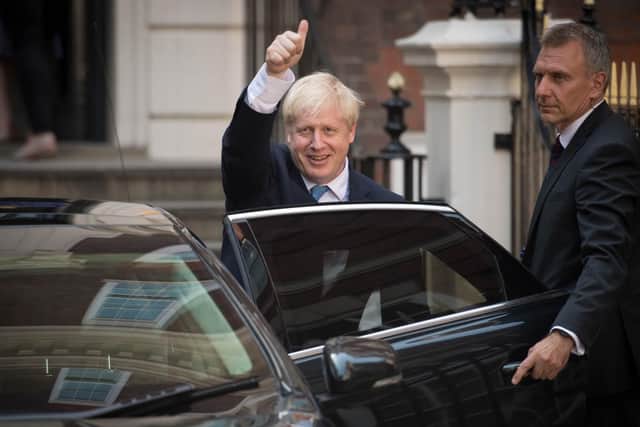 Newly elected leader of the Conservative party Boris Johnson leaves Conservative party HQ in Westminster, London, after it was announced that he had won the leadership ballot and will become the next Prime Minister. Picture: Stefan Rousseau/PA Wire
