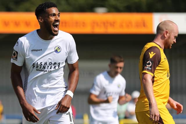 Hawks striker Jonah Ayunga   Picture: Dave Haines