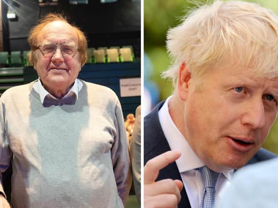 Peter Davies, Conservative coouncillor for Fareham North West and Prime Minister Boris Johnson