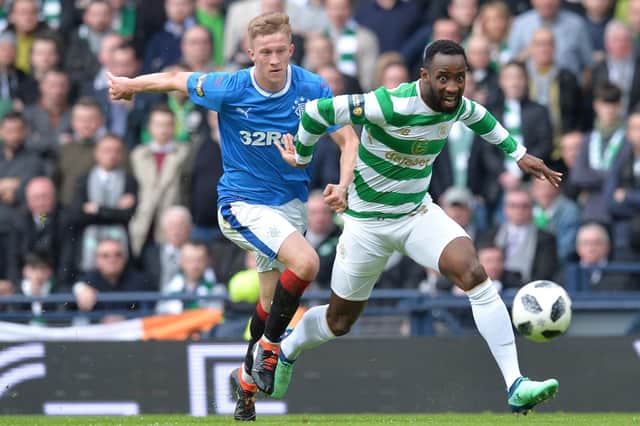 Ross McCrorie in old firm action for Rangers against Celtic Picture: Mark Runnacles/Getty Images
