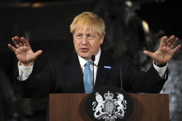 Prime Minister Boris Johnson giving a speech on domestic priorities at the Science and Industry Museum in Manchester. Photo: Rui Vieira/PA Wire