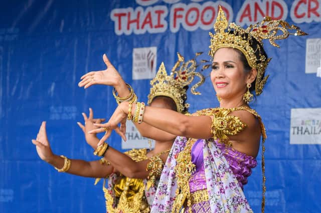 Pictured is: Traditional dancers.
Picture: Keith Woodland (270719-39)