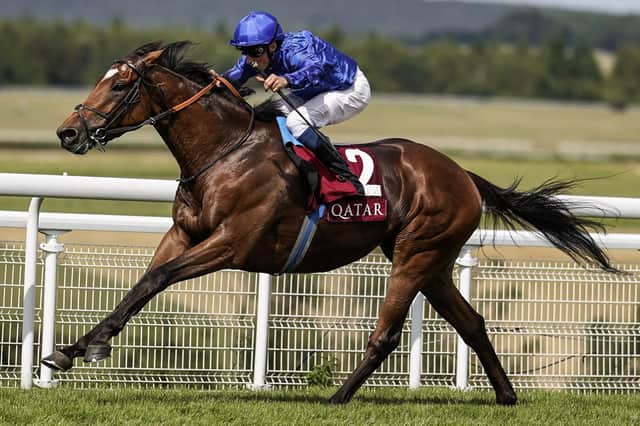 Cross Counter and jockey William Buick cruise to a course record in the Gordon Stakes last season. Picture: Alan Crowhurst/Getty Images