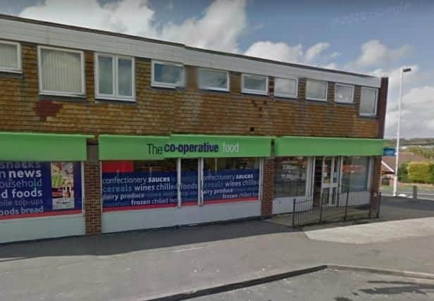 The Co-op on Catherington Lane, Horndean, was robbed by a man armed with a claw hammer.
