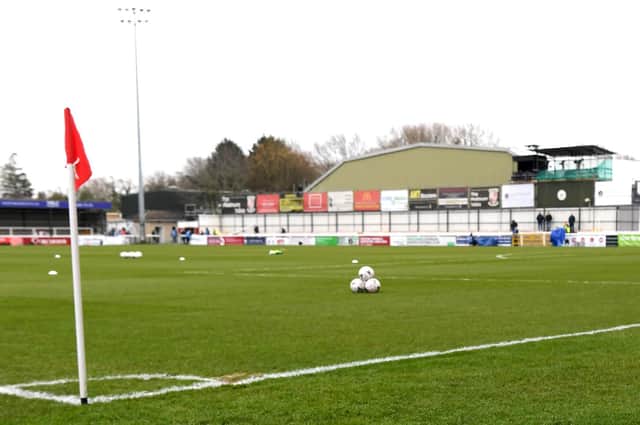 A general view inside Woking's Kingfield Stadium. Picture: Mike Hewitt/Getty Images