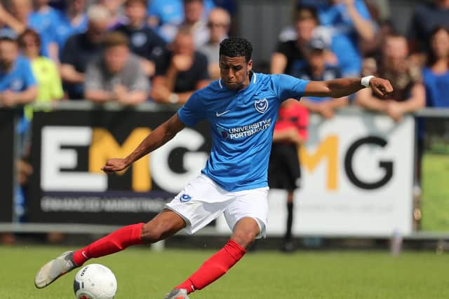 Pompey's Louis Dennis. Photo by Dave Haines/Portsmouth News