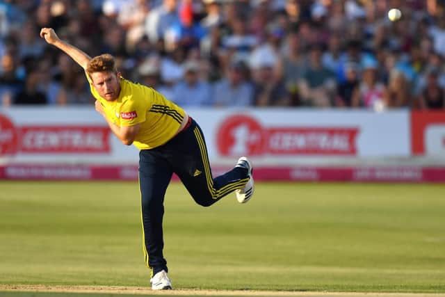 Liam Dawson back in action for Hampshire in the Vitality Blast. Picture: Mike Hewitt/Getty Images