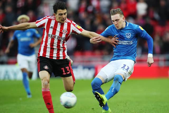Ronan Curtis in action against Sunderland last season. Picture: Joe Pepler