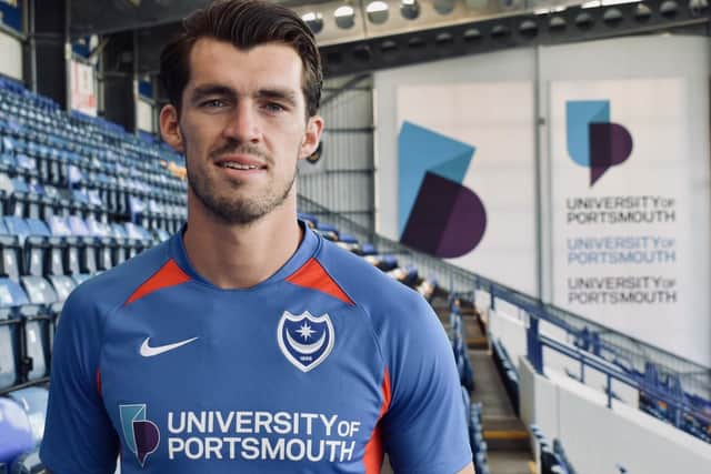 John Marquis signs for Pompey. Picture: Portsmouth FC