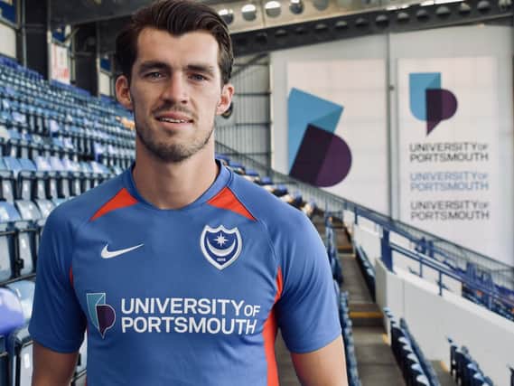 John Marquis signs for Pompey. Picture: Portsmouth FC