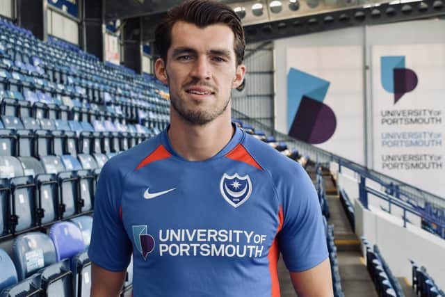 John Marquis signs for Pompey. Picture: Portsmouth FC