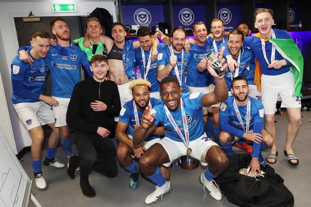 Pompey celebrated Checkatrade Trophy success last season