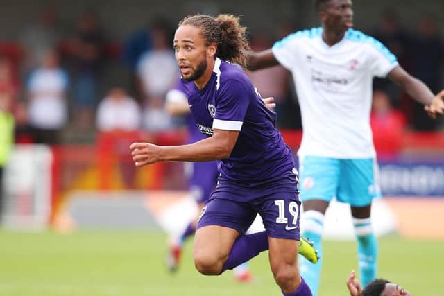 Marcus Harness makes his Pompey debut at Shrewsbury. Picture: Joe Pepler