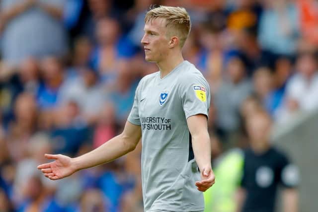 Ross McCrorie was sent off against Shrewsbury. Picture: Simon Davies