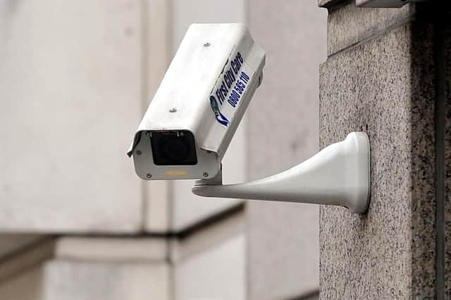 A generic picture of a CCTV camera on the side of a building in central London. Picture: Clive Gee/PA Wire