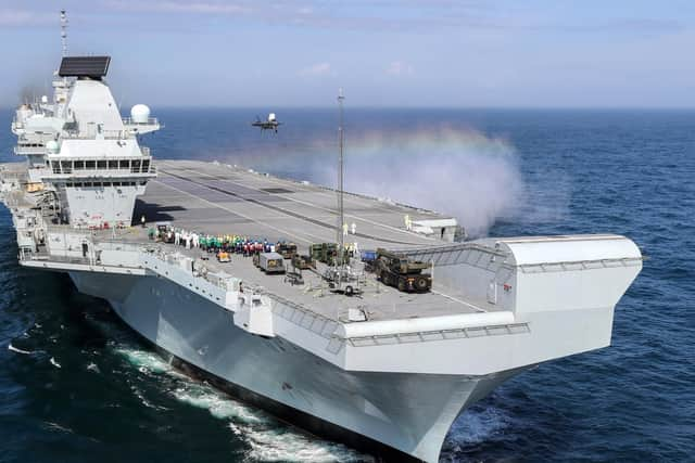 Concerns have been raised over the training for naval aviators. Pictured: Commander Nathan Gray RN, makes the first ever F-35B Lightning II jet vertical landing onboard HMS Queen Elizabeth in 2018. Photo: LPhot Kyle Heller