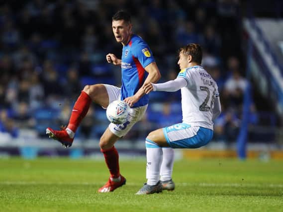 Pompey's James Bolton made his full debut against Crawley. Photo by Joe Pepler.