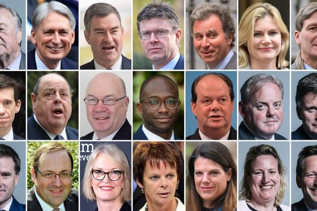 (left to right, top row) Kenneth Clarke, Philip Hammond, David Gauke, Greg Clark, Sir Oliver Letwin, Justine Greening, Dominic Grieve, (middle row) Rory Stewart, Sir Nicholas Soames, Alistair Burt, Sam Gyimah, Stephen Hammond, Guto Bebb, Richard Benyon, (bottom row) Steve Brine, Richard Harrington, Margot James, Anne Milton, Caroline Nokes, Antoinette Sandbach and Edward Vaizey. All 21 have stripped of the Conservative whip. Picture: UK Parliament/PA/PA Wire