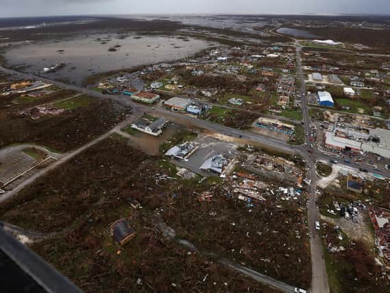 Ariel photo shows devastation on island of Great Abaco in Bahamas. Picture: LPhot Paul Halliwell