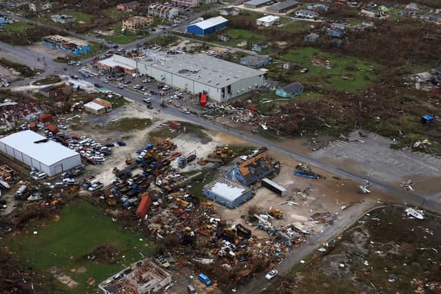 Handout photo dated 03/09/19 issued by the Ministry of Defence (MoD) of the island Great Abaco, one of the first to get hit by Hurricane Dorian after she turned into a category 5 hurricane. The Royal Navy has launched operations to deliver aid to communities hit by Hurricane Dorian in the Bahamas. PA Photo. Issue date: Thursday September 5, 2019. Royal Fleet Auxiliary (RFA) landing ship Mounts Bay has been deployed to work alongside the Royal Bahamas Defence Force to help deliver shelter kits, water and other essentials to the island of Great Abaco. See PA story DEFENCE Bahamas. Photo credit LPhot Paul Halliwell/MoD/Crown copyright/PA Wire