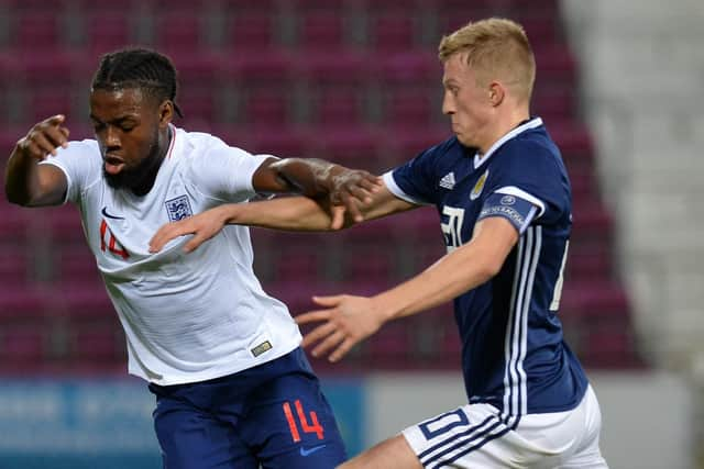 Ross McCrorie against skippered Scotland under-21s last night. Picture: Mark Runnacles/Getty Images