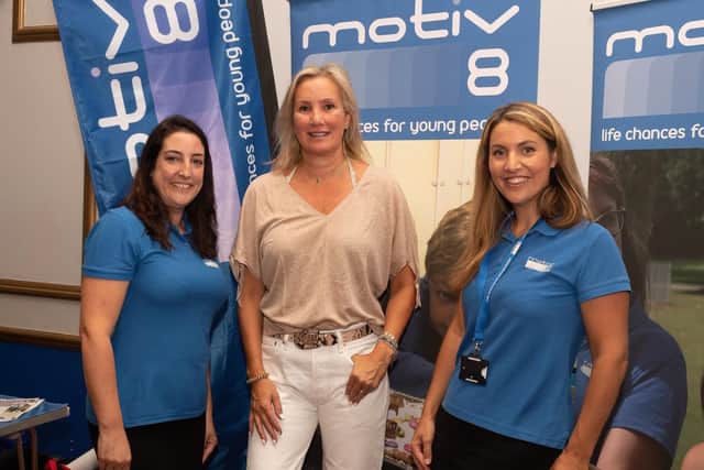 Pictured is: Kirsty Robertson, Caroline Dinenage MP and Claire Ansell from Motiv8. Picture: Keith Woodland (070919-7)