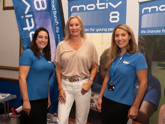 Pictured is: Kirsty Robertson, Caroline Dinenage MP and Claire Ansell from Motiv8. Picture: Keith Woodland (070919-7)