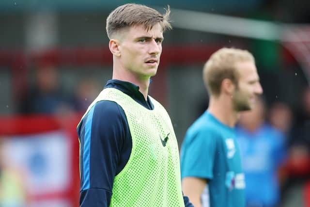 Pompey striker Oli Hawkins. Picture: Joe Pepler