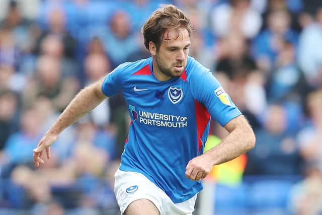 Brett Pitman has yet to start a game for Pompey this season. Picture: Joe Pepler