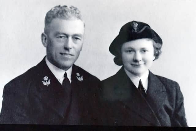 George Perry with his wife Anne Perry in 1943.