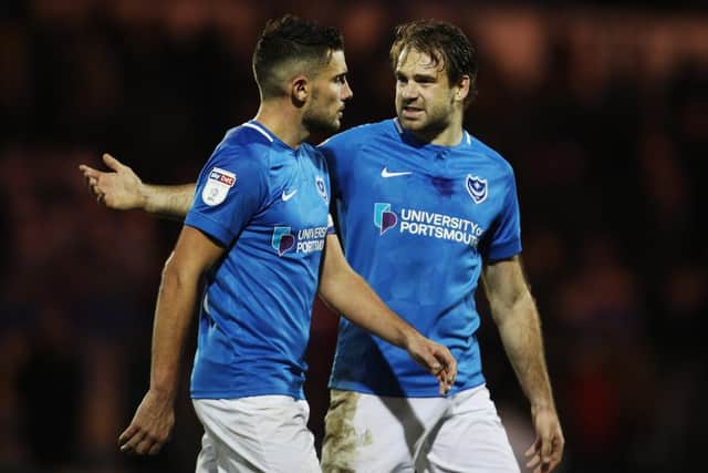 Brett Pitman and Gareth Evans has been stripped of their captaincy duties. Picture: Joe Pepler