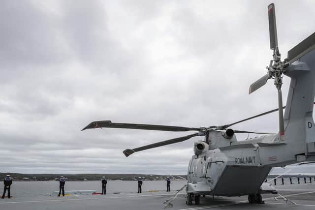 HMS Queen Elizabeth arrives in Halifax, Nova Scotia in an historic first visit. The 65,000 tonne warship will be joined in harbour by other ships from the UK Carrier Strike Group who are on a deployment called WESTLANT 19.