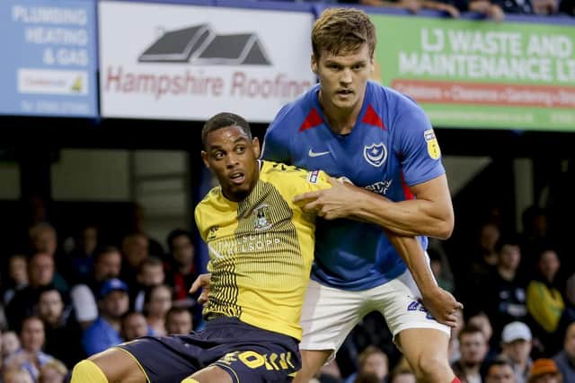 Sean Raggett in action against Coventry. Picture: Joe Pepler