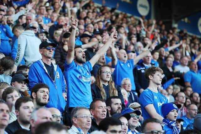 Pompey fans inside Fratton Park. Picture: Joe Pepler