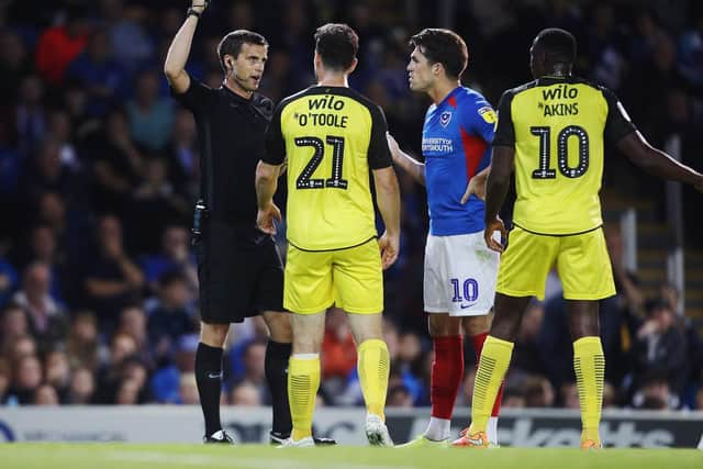 Burton's John-Joe O'Toole is sent off with a second yellow card