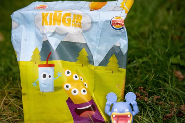 A Burger King toy from one of  their children's meals. Picture: Jacob King/PA Wire