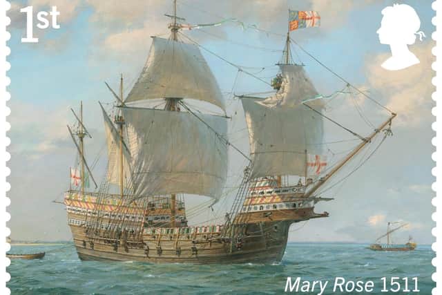 The Mary Rose is among the eight stamps released by the Royal Mail. Photo: Royal Mail/PA Wire