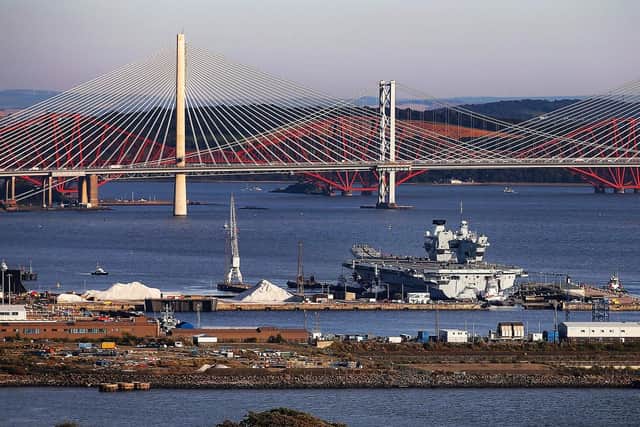 HMS Prince of Wales leaves her birthplace Rosyth, Scotland. She will sail to anchor where she will conduct contractor trials until she sails to her homeport of Portsmouth