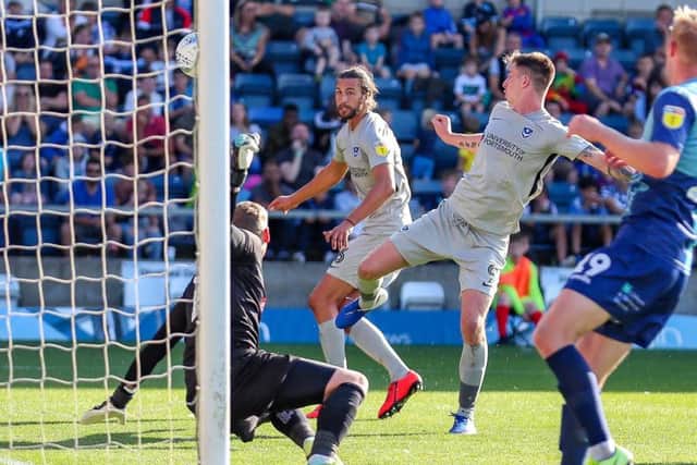 Pompey go close at Wycombe, but couldn't find the breakthrough / Picture: Nigel Keene