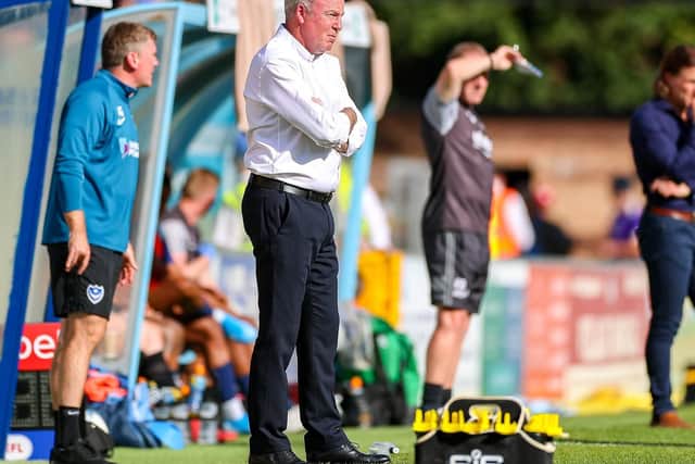 Pressure is mounting on Portsmouth manager Kenny Jackett, pictured here during the EFL Sky Bet League 1 match between Wycombe Wanderers and Portsmouth at Adams Park, High Wycombe, England on Saturday. Picture: Pro Sports Images Ltd