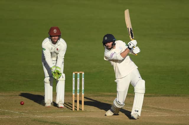 James Vince on his way to his first Championship century of 2019 for Hampshire against Somerset last week